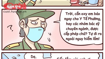 Anh thông cảm, bệnh nhân đang cần hít hà