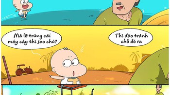 Thằng Tí đào hố giúp chú Tư