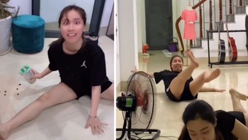 Cô gái ngã 'dập mông' khi mua trà sữa
