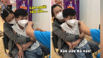 Cười xỉu với bé trai luôn miệng trách bác sĩ khi đi tiêm