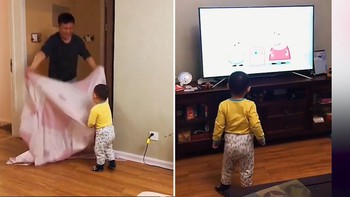Bố diễn ảo thuật 'quê một cục' vì con mê phim hoạt hình