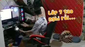 Anh trai nổi quạu vì mới học đến lớp 7 mà em gái cứ hỏi bài lớp 8