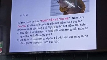 'Mang tiền về cho mẹ' vào đề môn Toán