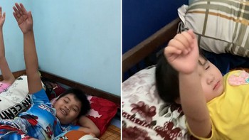 Ông cậu chơi khăm các cháu 'Ai chưa ngủ giơ tay?'