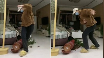 Cô gái làm vỡ chậu cây cảnh vì sống ảo