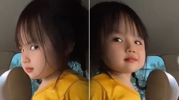 Cười xỉu với biểu cảm của bé gái khi giành đưa nước cho ba
