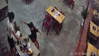 Chú chó hú hồn khi sen ngồi hụt ghế