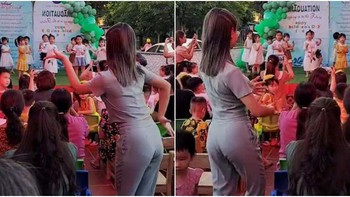 Cô giáo nhảy mẫu cực sung để trò trên sân khấu múa theo (P2)