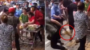 'Cô hồn sống' giật gà cúng nhanh như chớp