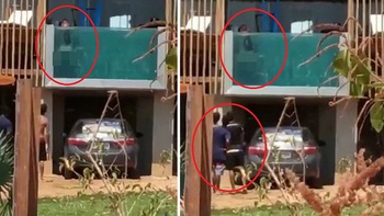 Cặp đôi bị bắt thóp khi đang 'mây mưa' trong hồ bơi bằng kính trong suốt