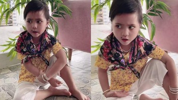Bé gái nhập vai xuất sắc khi hóa nghệ sĩ cải lương Hồng Nga đi đòi nợ