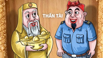 Ông Địa lên đồ trong ngày vía Thần Tài
