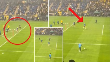 Ronaldo đá hụt bóng trong buổi tập đầu tiên tại Al Nassr
