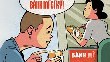 Vừa ăn bánh mì vừa học tiếng Việt