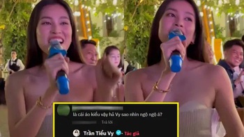 Hoa hậu Tiểu Vy dở khóc dở cười vì chiếc váy 'phản chủ'