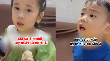 Mẹ 'mát ruột mát gan' khi nghe hai con nịnh nọt