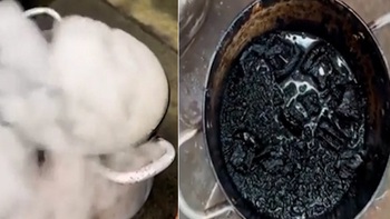 Mẹ hú hồn với con trai nấu thịt 'ủ khói'