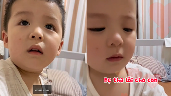 Bé trai vội xin lỗi khi biết nguyên nhân vết mổ trên bụng mẹ