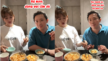 Trấn Thành - Hari Won đu trend 'mọi người đừng soi mói vợ em'