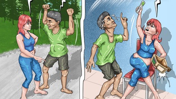 Vợ cho chồng đi chơi Tết 'tưởng bở'