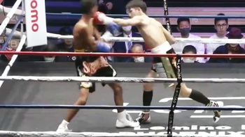Võ sĩ quyền anh Nhật một đấm lập tức knock out cao thủ Thái Lan