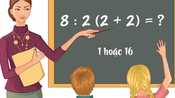 Thử thách toán học: 8 : 2 (2+2) = 1 hay 16?