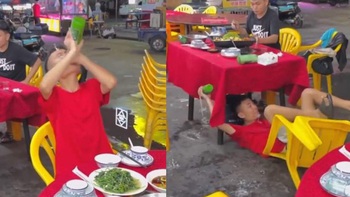 Lăn đùng xuống đất khi đu trend 'nốc một hơi hết chai bia'
