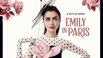 Lily Collins mặc đồ Đỗ Mạnh Cường chụp poster 'Emily in Paris'