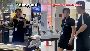 Đang vui vì khách chốt đơn, cô gái giận ngang khi gặp đứa mình ghét