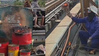 Tuyệt chiêu 'gắp lửa bỏ tay người' cực nghệ trên cầu Long Biên