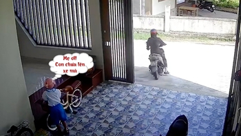 Con gái ngơ ngác vì bị mẹ bỏ quên ở nhà khi chở đi học