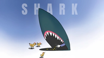 Ấn tượng với bức tranh shark lùa gà