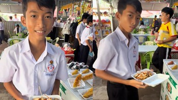 Bé trai nổi cáu vì bị chị bán bánh mì troll