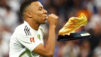 Kylian Mbappe ẵm trọn Giày vàng châu Âu lẫn danh hiệu Pichichi