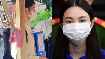 Hoa khôi mang xấp tài liệu đến phiên tòa xét xử Thùy Tiên là ai?