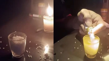 Người đàn ông chia sẻ cách làm đèn cấp tốc cực đơn giản mùa mưa bão