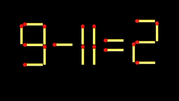 Thử tài IQ: Di chuyển một que diêm để 9-11=2 thành phép tính đúng