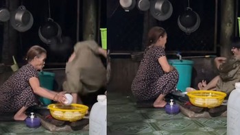 Cháu gái quay Vlog giúp bà rửa chén và cái kết