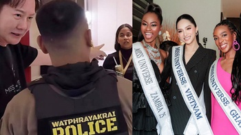 Cảnh sát Thái Lan bất ngờ ập vào cuộc thi Hương Giang đang tranh tài