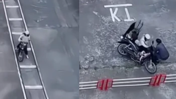 Cười sảng với màn thi bằng lái xe máy 'e là không có lần 2'