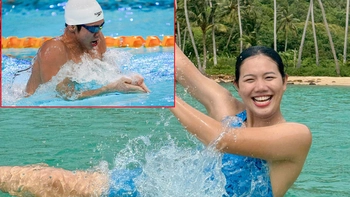 Ánh Viên viết 'tâm thư' mừng em trai chạm tay HCV SEA Games 33