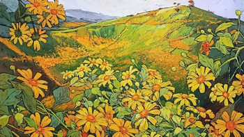 Vải vụn, khắc gỗ, sơn dầu kể chuyện ‘Hoa xuống phố’