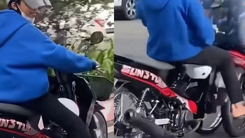 Chàng trai gặp nạn vì chạy xe máy kiểu 'cà chớn'