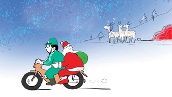 Vì sao ông già Noel đi xe ôm?