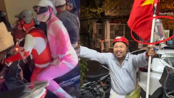 Tổng hợp những màn ăn mừng độc lạ của cổ động viên sau trận thắng Thái Lan