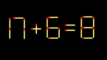 Thử tài IQ: Di chuyển một que diêm để 17+6=8 thành phép tính đúng