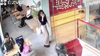 Cô gái sưng đầu vì đập mặt vào cửa kính cường lực