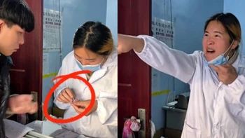 Y tá cạn lời với thanh niên sợ kim tiêm