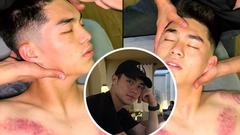 Clip thủ môn Trung Kiên đi massage bất ngờ hot hậu SEA Games 33