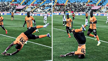 Patson Daka suýt gãy cổ vì pha ăn mừng ‘lỗi’ tại AFCON 2025